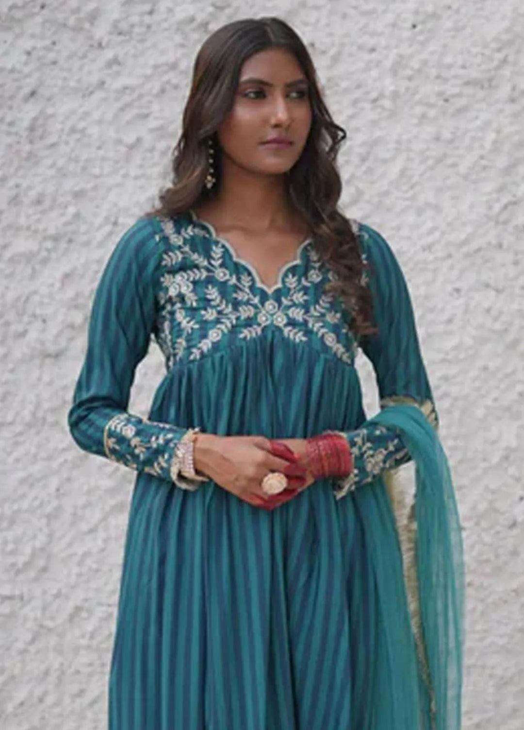 Ripret Pret Embroidered Lawn 2 Piece Suit Stripe Embroidered Set