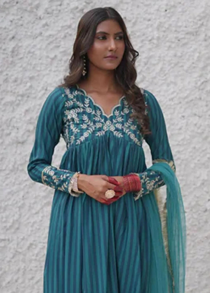 Ripret Pret Embroidered Lawn 2 Piece Suit Stripe Embroidered Set