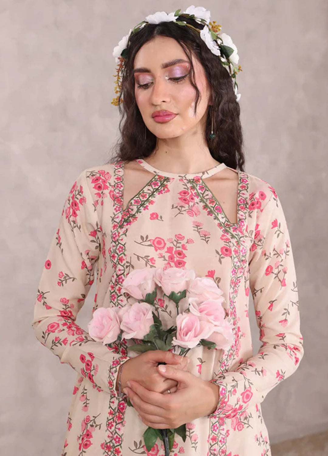 Ripret Pret Embroidered Lawn 3 Piece Suit Dahlia