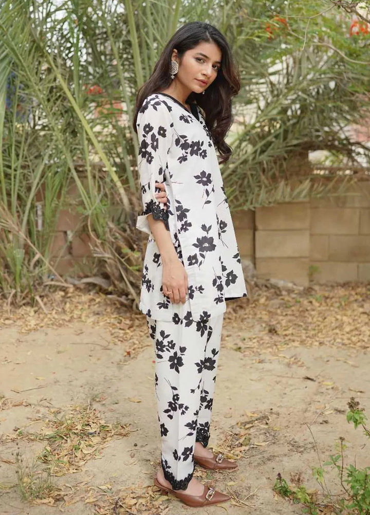 Ripret Pret printed Poly Lawn 2 Piece Suit Black Flora Basic