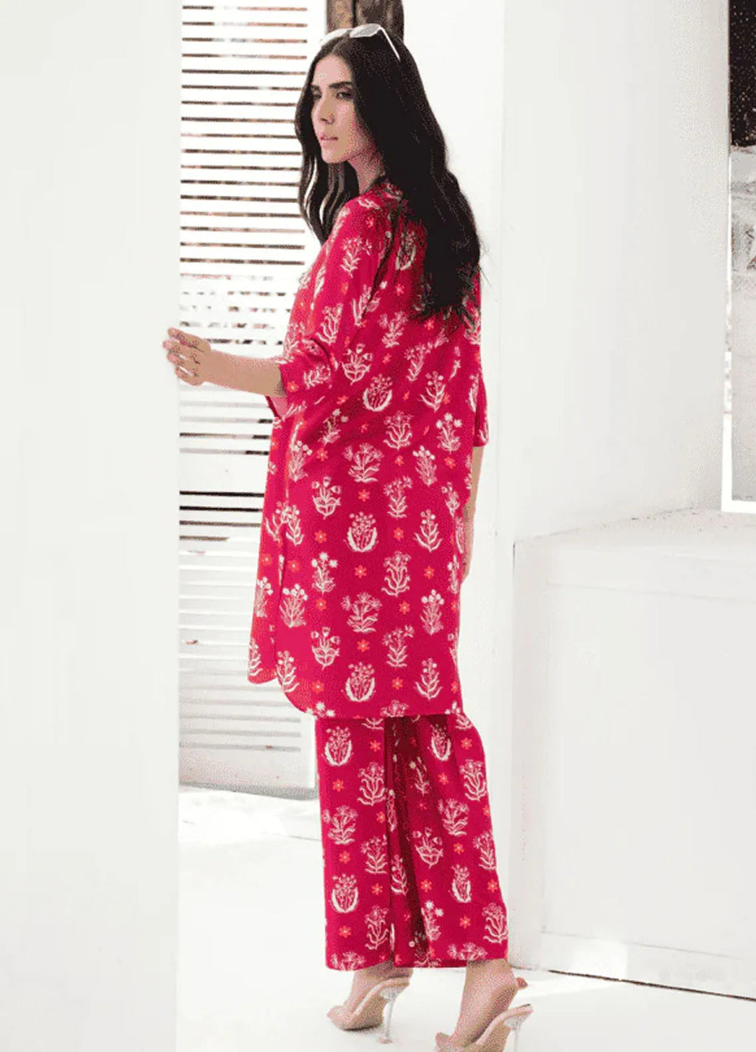 Ripret Pret printed Poly Lawn 2 Piece Suit Cherry Blossom