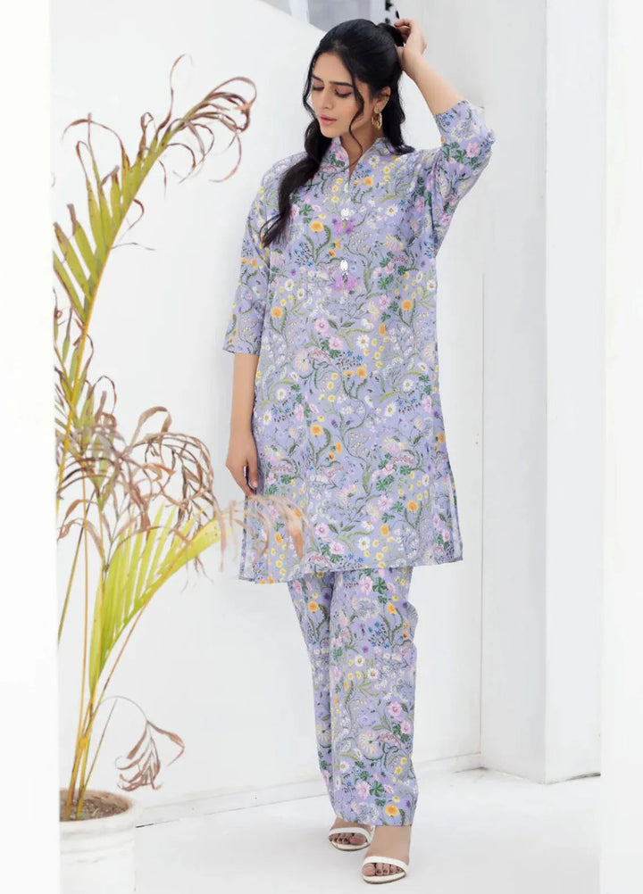 Ripret Pret printed Poly Lawn 2 Piece Suit Mint Blossom
