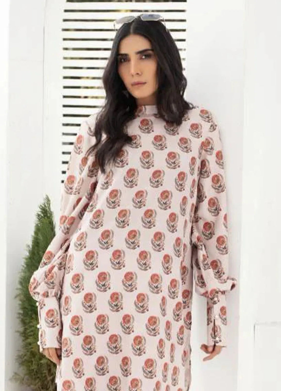 Ripret Pret printed Poly Lawn 2 Piece Suit Rust floral