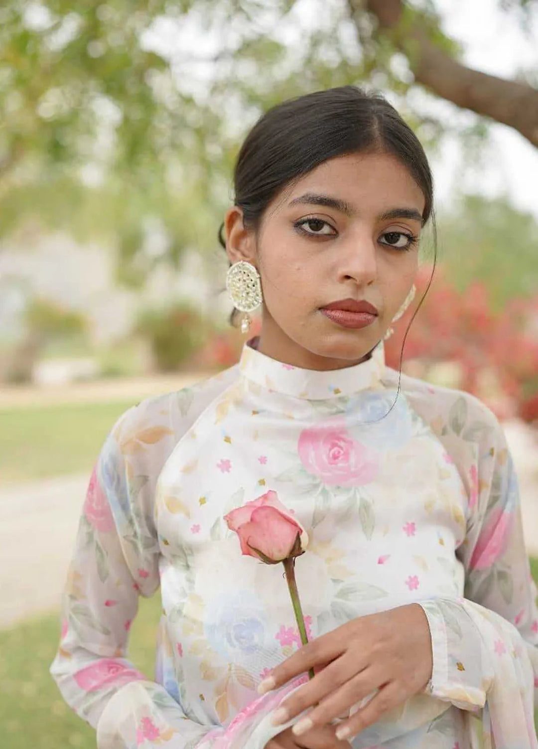 Ripret Pret printed Short silk 3 Piece Suit flora basic