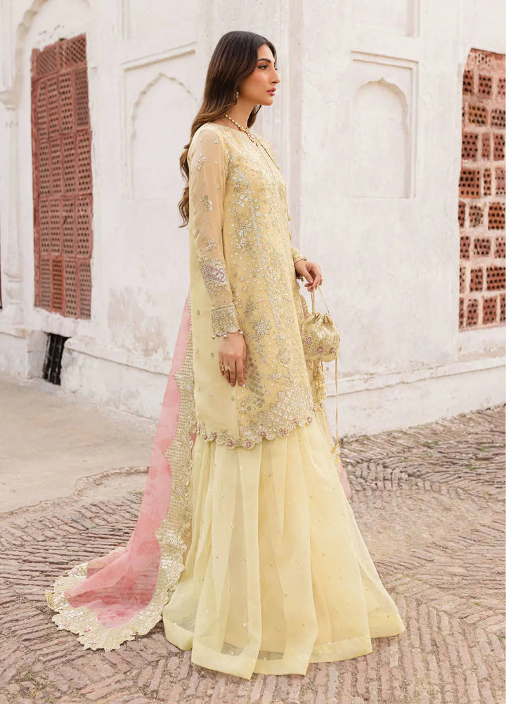 Ritzier by Farasha Embroidered Suit Unstitched 3 Piece FSH24R D-02 Marigold Bliss - Luxury Collection