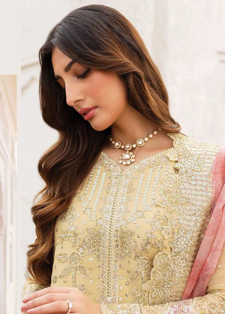 Ritzier by Farasha Embroidered Suit Unstitched 3 Piece FSH24R D-02 Marigold Bliss - Luxury Collection