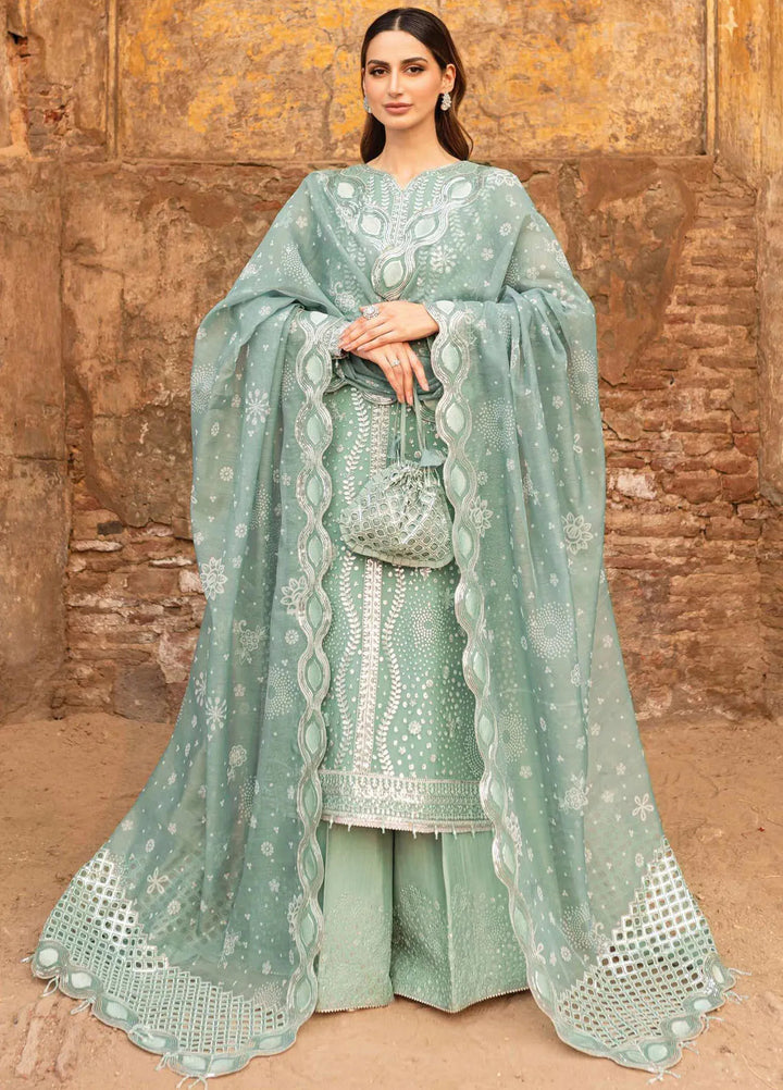 Ritzier by Farasha Embroidered Suit Unstitched 3 Piece FSH24R D-04 Ocean Light - Luxury Collection