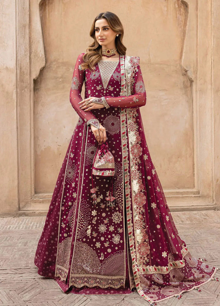 Ritzier by Farasha Embroidered Suit Unstitched 3 Piece FSH24R D-05 Scarlet Charm - Luxury Collection