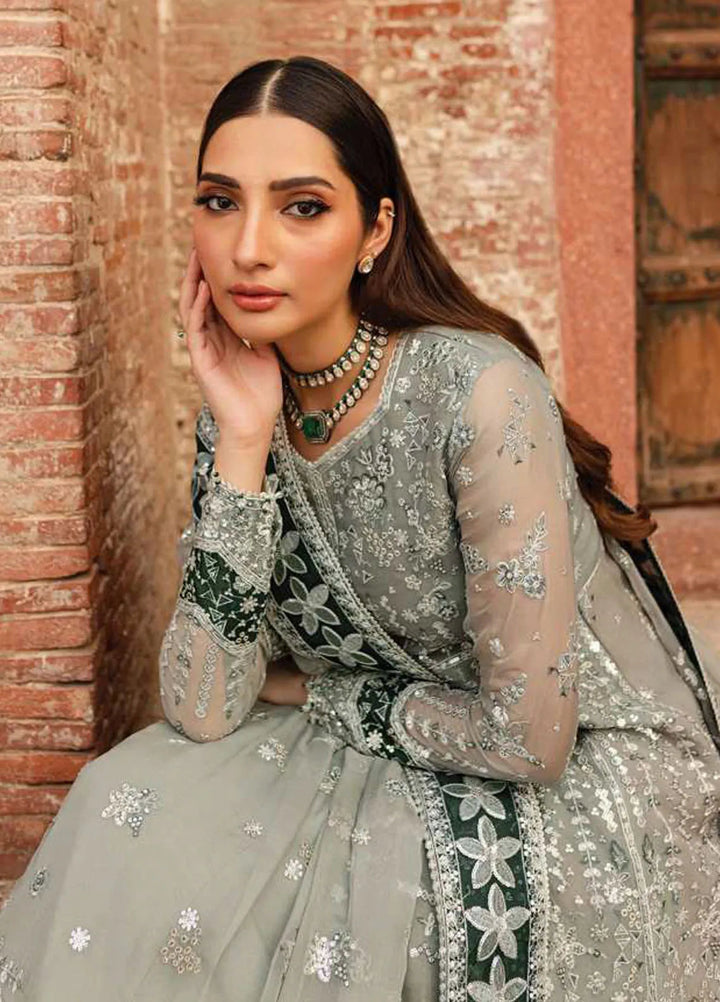 Ritzier by Farasha Embroidered Suit Unstitched 3 Piece FSH24R D-07 Grey Veil - Luxury Collection