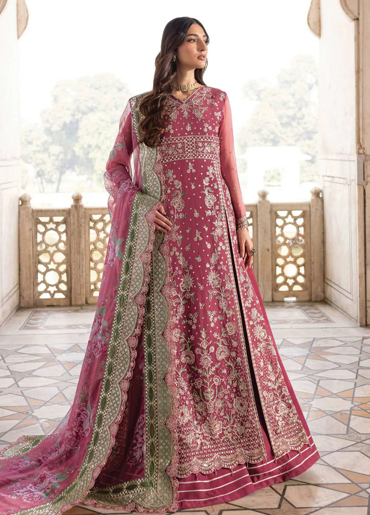 Ritzier by Farasha Embroidered Suit Unstitched 3 Piece FSH24R D-08 Regal Rose - Luxury Collection