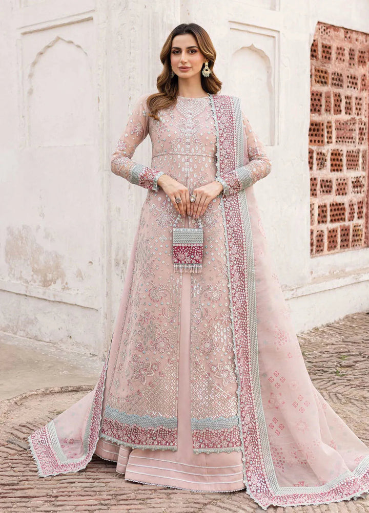 Ritzier by Farasha Embroidered Suit Unstitched 3 Piece FSH24R D-09 Satin Rose - Luxury Collection