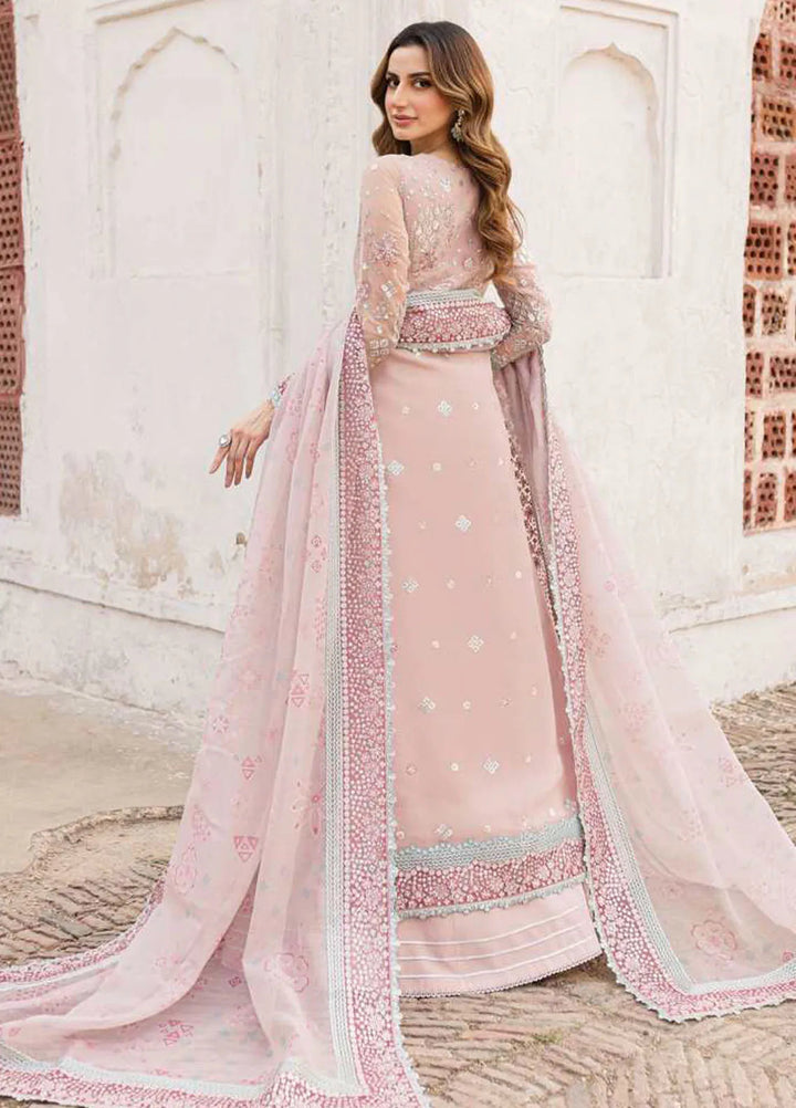 Ritzier by Farasha Embroidered Suit Unstitched 3 Piece FSH24R D-09 Satin Rose - Luxury Collection
