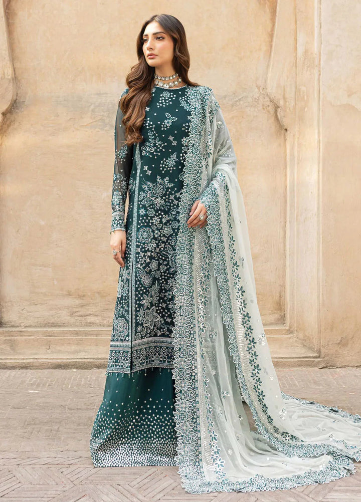 Ritzier by Farasha Embroidered Suit Unstitched 3 Piece FSH24R D-10 Teal Dreams - Luxury Collection