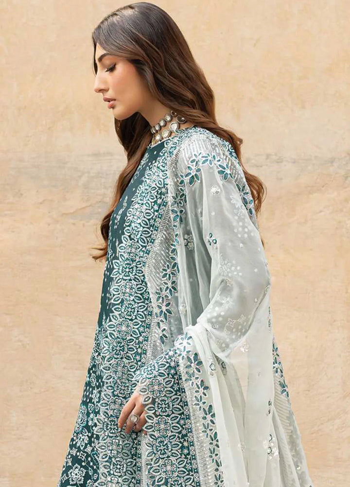 Ritzier by Farasha Embroidered Suit Unstitched 3 Piece FSH24R D-10 Teal Dreams - Luxury Collection