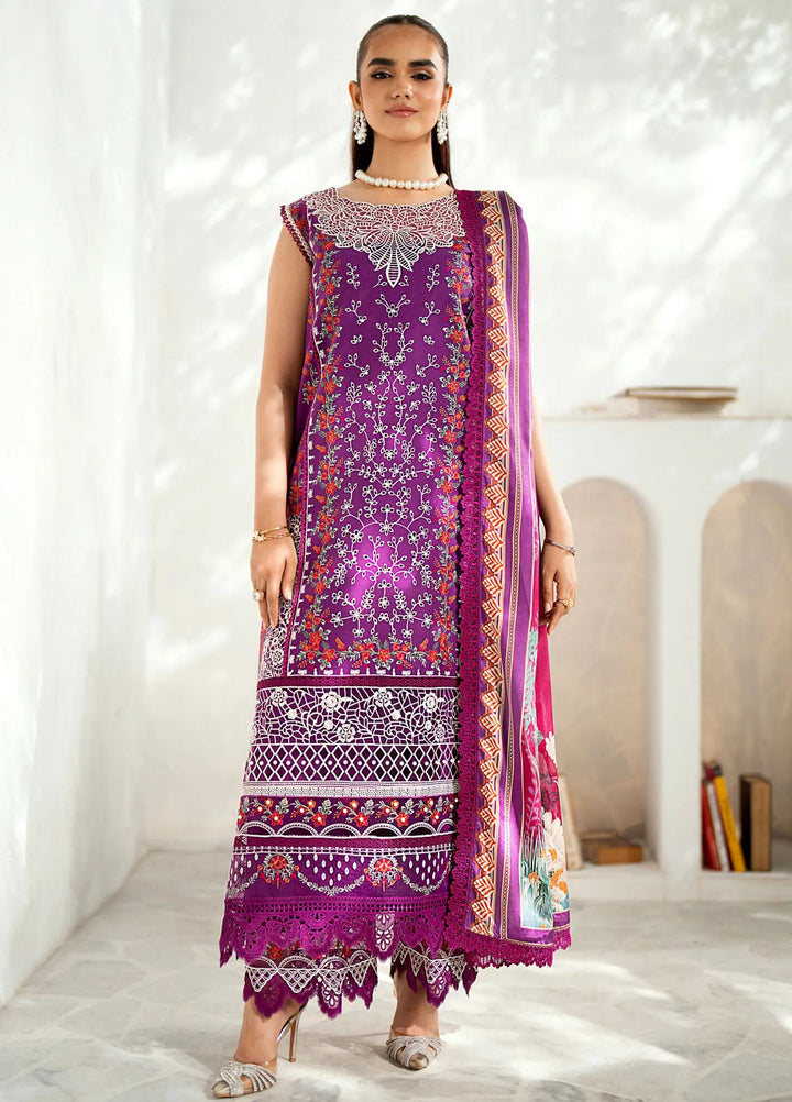 Riwaayat By Bin Ilyas Embroidered Lawn Suit Unstitched 3 Piece BI24R 301 A - Summer Collection
