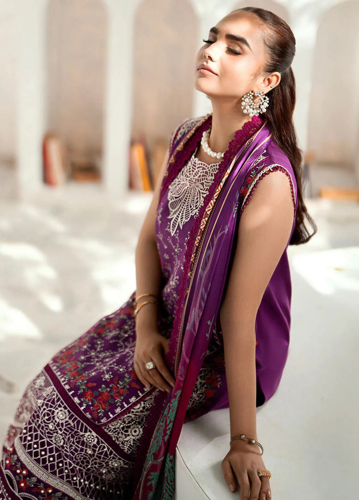 Riwaayat By Bin Ilyas Embroidered Lawn Suit Unstitched 3 Piece BI24R 301 A - Summer Collection