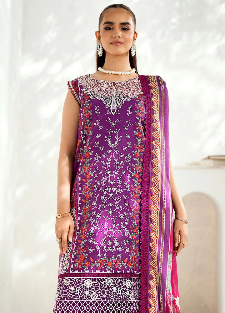 Riwaayat By Bin Ilyas Embroidered Lawn Suit Unstitched 3 Piece BI24R 301 A - Summer Collection