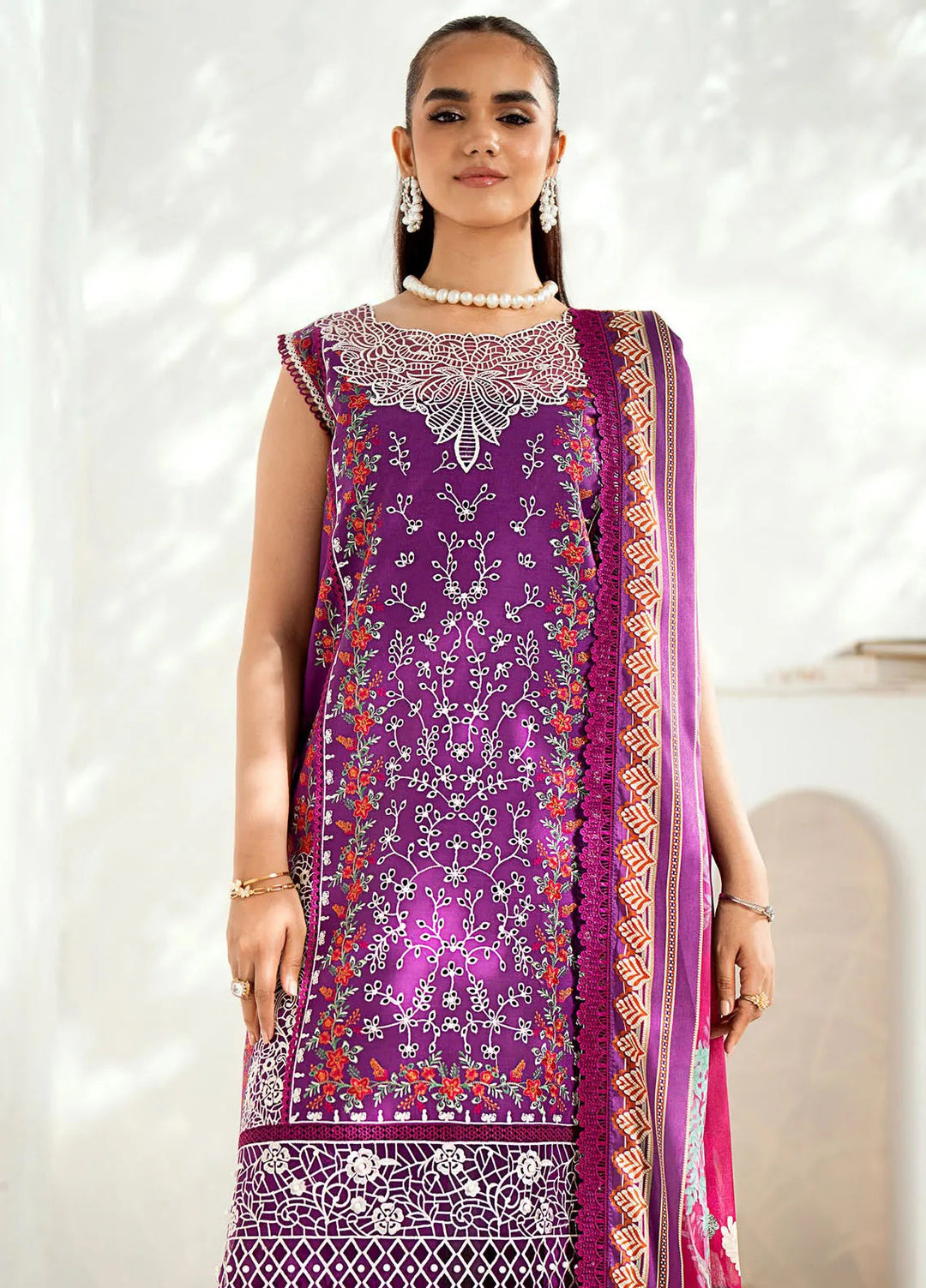 Riwaayat By Bin Ilyas Embroidered Lawn Suit Unstitched 3 Piece BI24R 301 A - Summer Collection