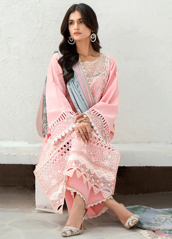Riwaayat By Bin Ilyas Embroidered Lawn Suit Unstitched 3 Piece BI24R 301 B - Summer Collection