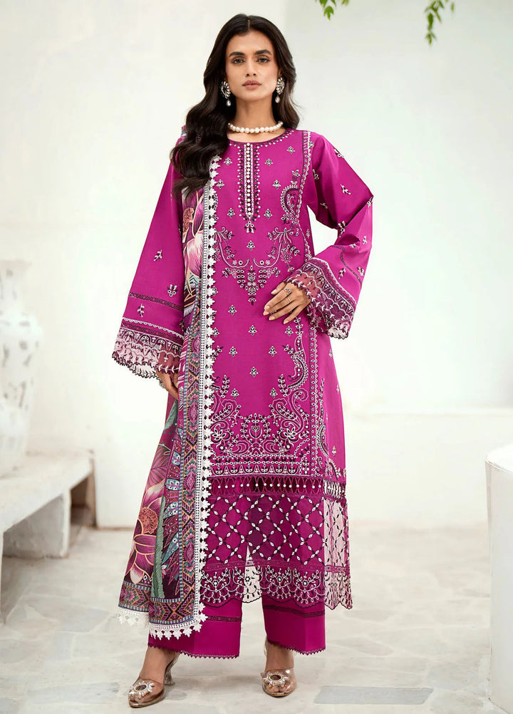 Riwaayat By Bin Ilyas Embroidered Lawn Suit Unstitched 3 Piece BI24R 302 B - Summer Collection