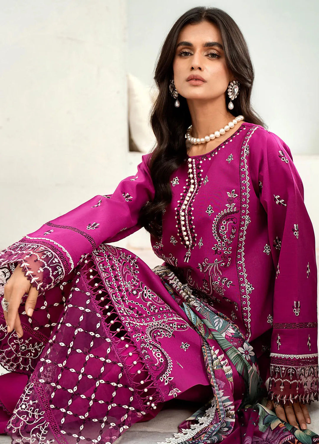 Riwaayat By Bin Ilyas Embroidered Lawn Suit Unstitched 3 Piece BI24R 302 B - Summer Collection
