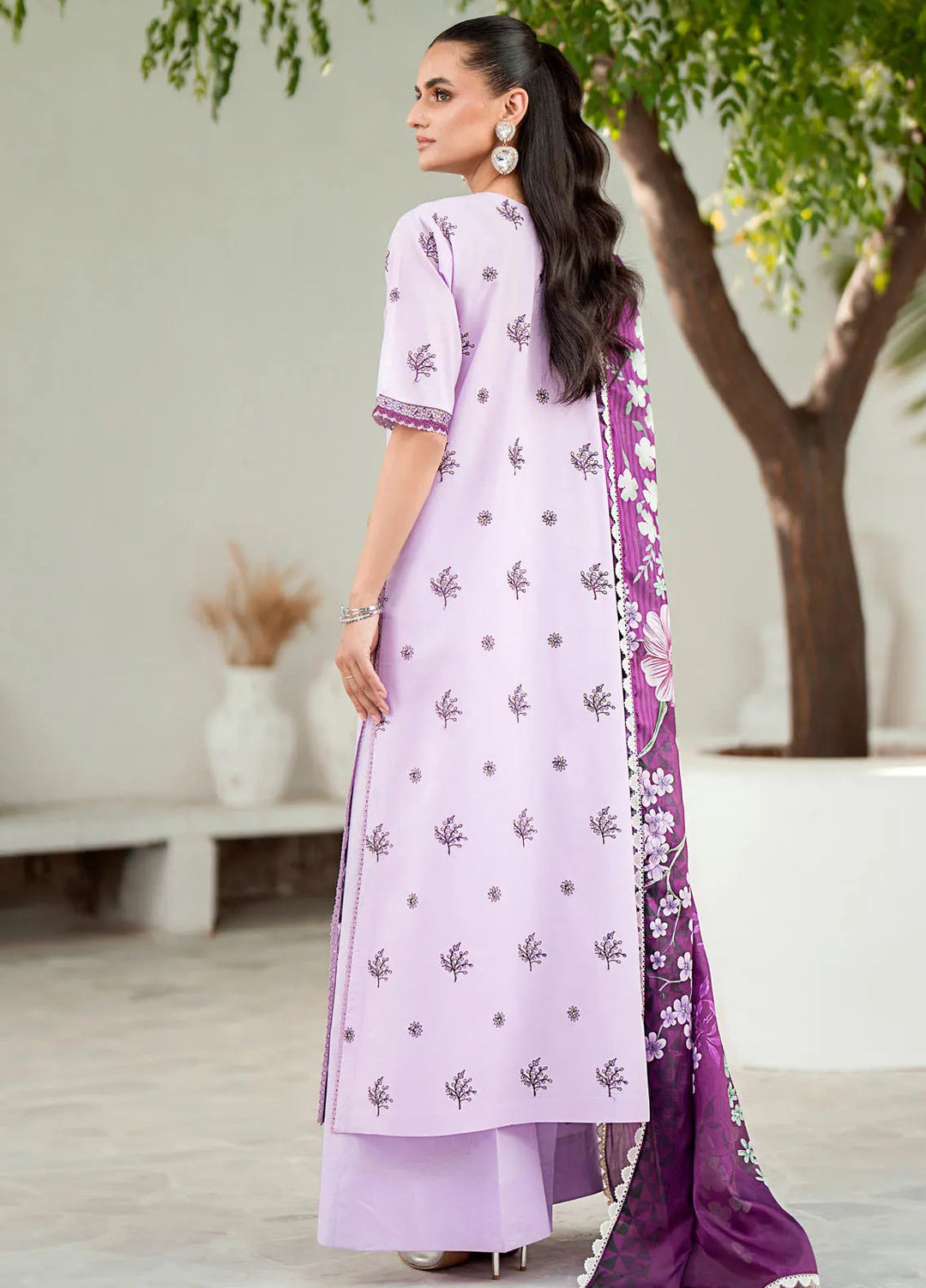 Riwaayat By Bin Ilyas Embroidered Lawn Suit Unstitched 3 Piece BI24R 303 A - Summer Collection