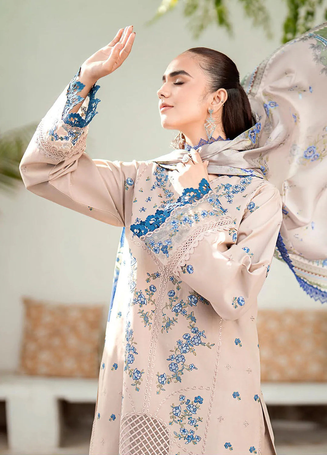 Riwaayat By Bin Ilyas Embroidered Lawn Suit Unstitched 3 Piece BI24R 304 A - Summer Collection