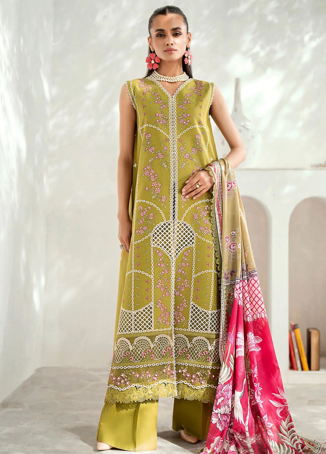 Riwaayat By Bin Ilyas Embroidered Lawn Suit Unstitched 3 Piece BI24R 304 B - Summer Collection