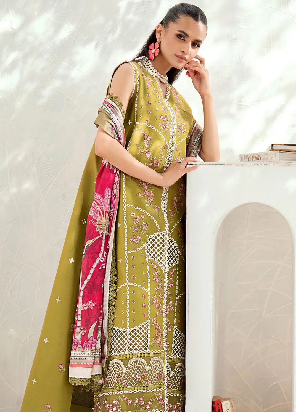 Riwaayat By Bin Ilyas Embroidered Lawn Suit Unstitched 3 Piece BI24R 304 B - Summer Collection