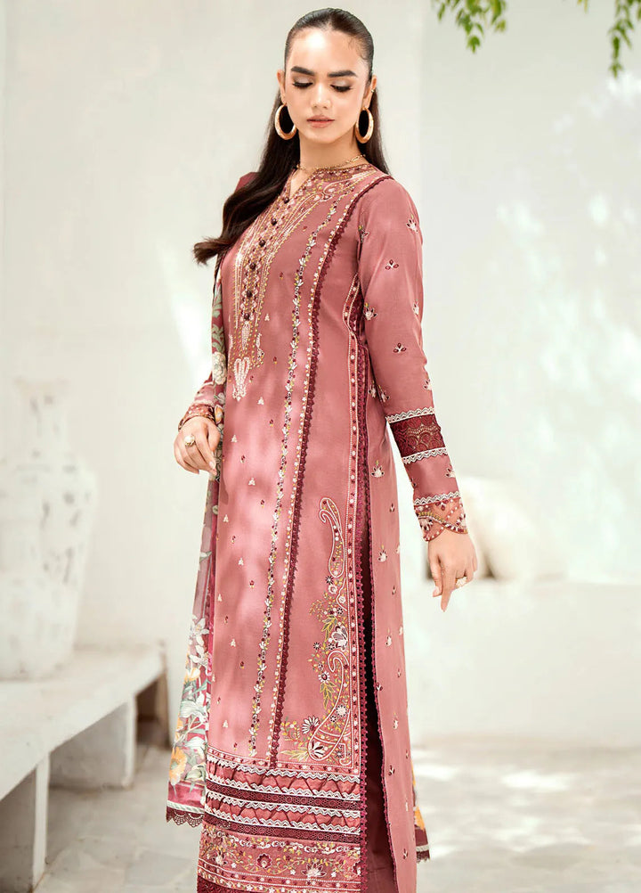 Riwaayat By Bin Ilyas Embroidered Lawn Suit Unstitched 3 Piece BI24R 305 A - Summer Collection