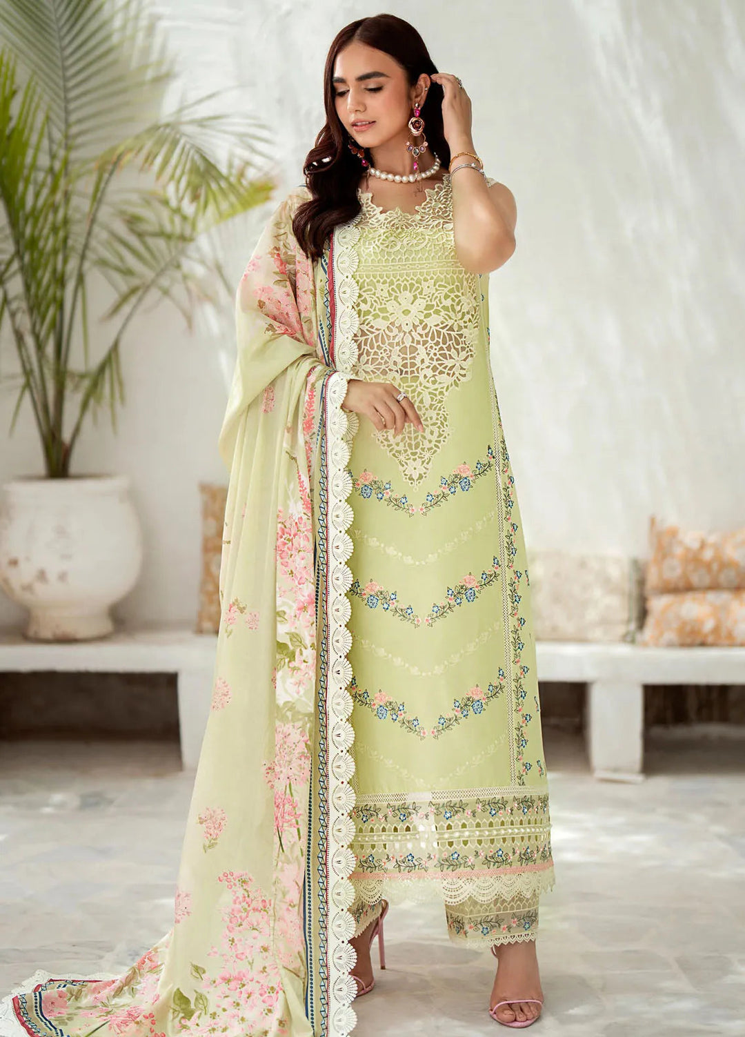 Riwaayat By Bin Ilyas Embroidered Lawn Suit Unstitched 3 Piece BI24R 306 A - Summer Collection