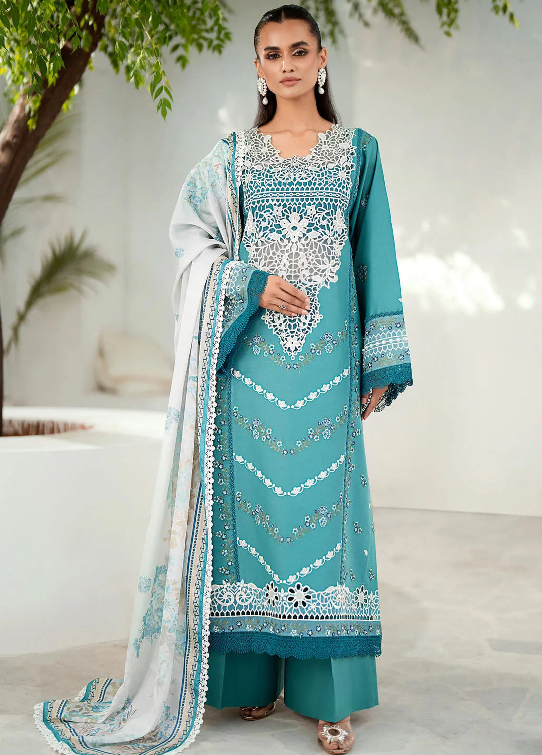 Riwaayat By Bin Ilyas Embroidered Lawn Suit Unstitched 3 Piece BI24R 306 B - Summer Collection