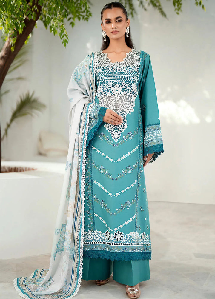 Riwaayat By Bin Ilyas Embroidered Lawn Suit Unstitched 3 Piece BI24R 306 B - Summer Collection