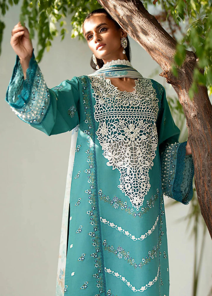 Riwaayat By Bin Ilyas Embroidered Lawn Suit Unstitched 3 Piece BI24R 306 B - Summer Collection