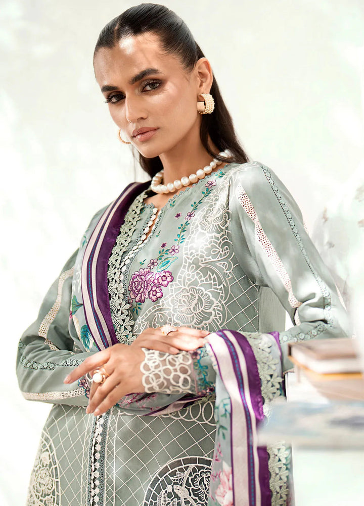 Riwaayat By Bin Ilyas Embroidered Lawn Suit Unstitched 3 Piece BI24R 307 A - Summer Collection
