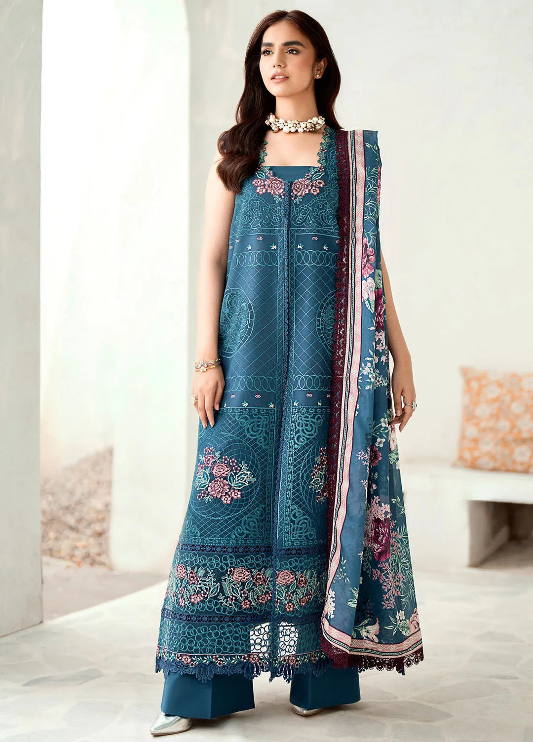 Riwaayat By Bin Ilyas Embroidered Lawn Suit Unstitched 3 Piece BI24R 307 B - Summer Collection
