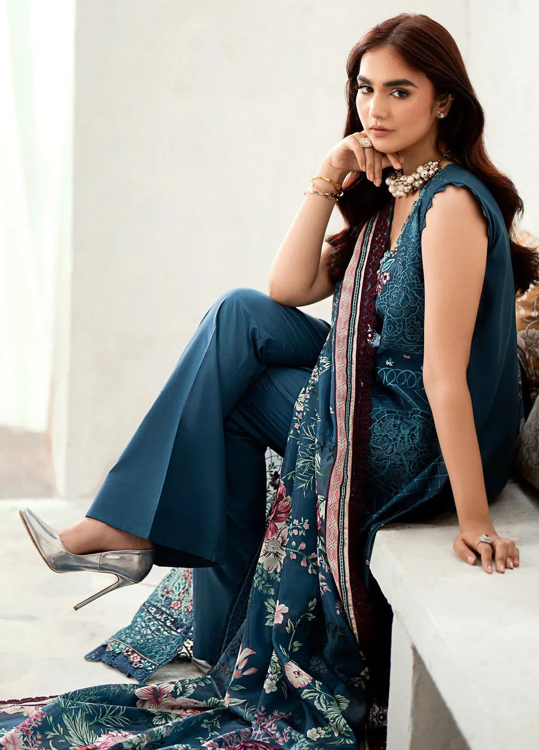 Riwaayat By Bin Ilyas Embroidered Lawn Suit Unstitched 3 Piece BI24R 307 B - Summer Collection