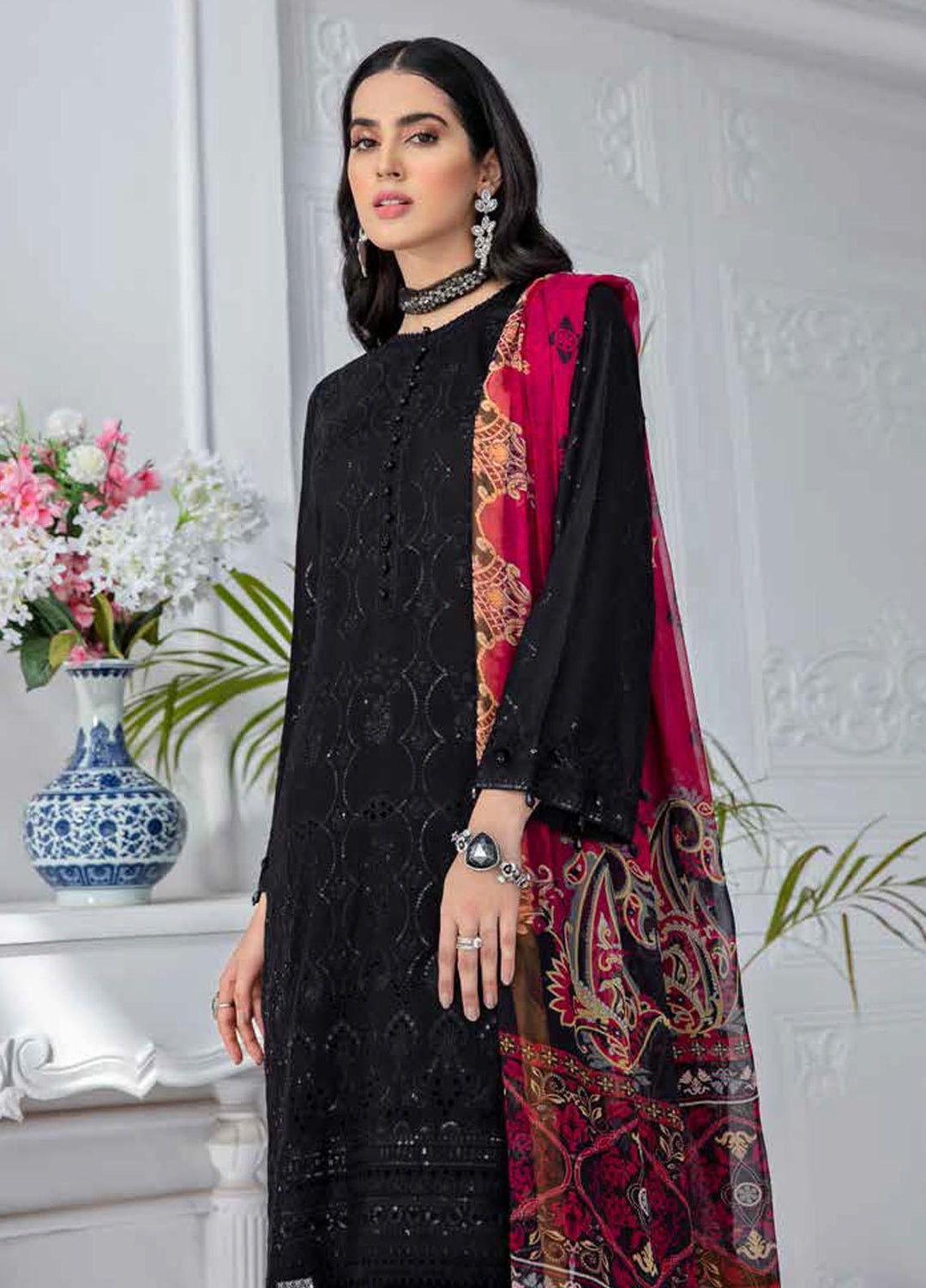 Riwaj by Banafsheh Embroidered Lawn Suits Unstitched 3 Piece BF21R RW-03 - Summer Collection