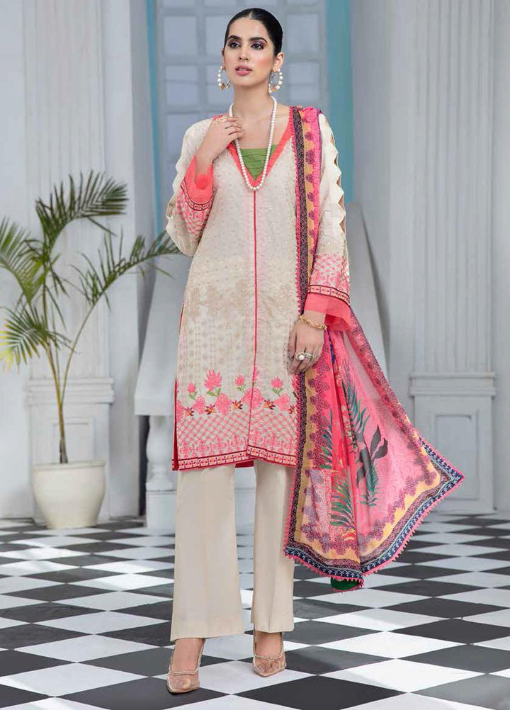 Riwaj by Banafsheh Embroidered Lawn Suits Unstitched 3 Piece BF21R RW-08 - Summer Collection
