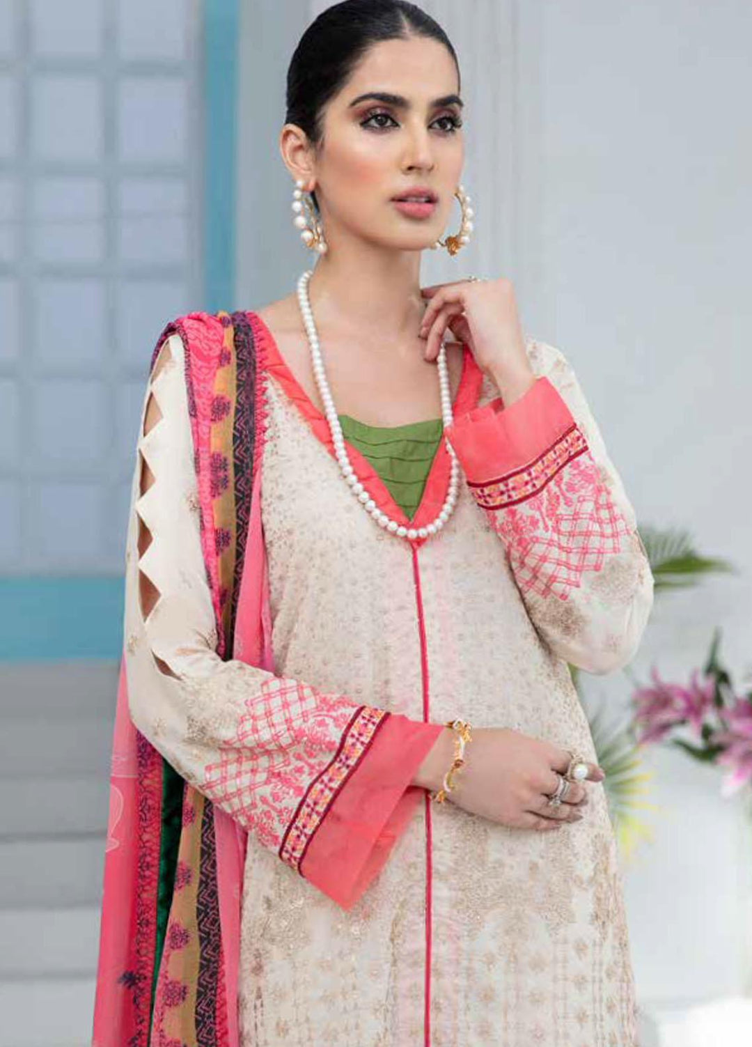Riwaj by Banafsheh Embroidered Lawn Suits Unstitched 3 Piece BF21R RW-08 - Summer Collection