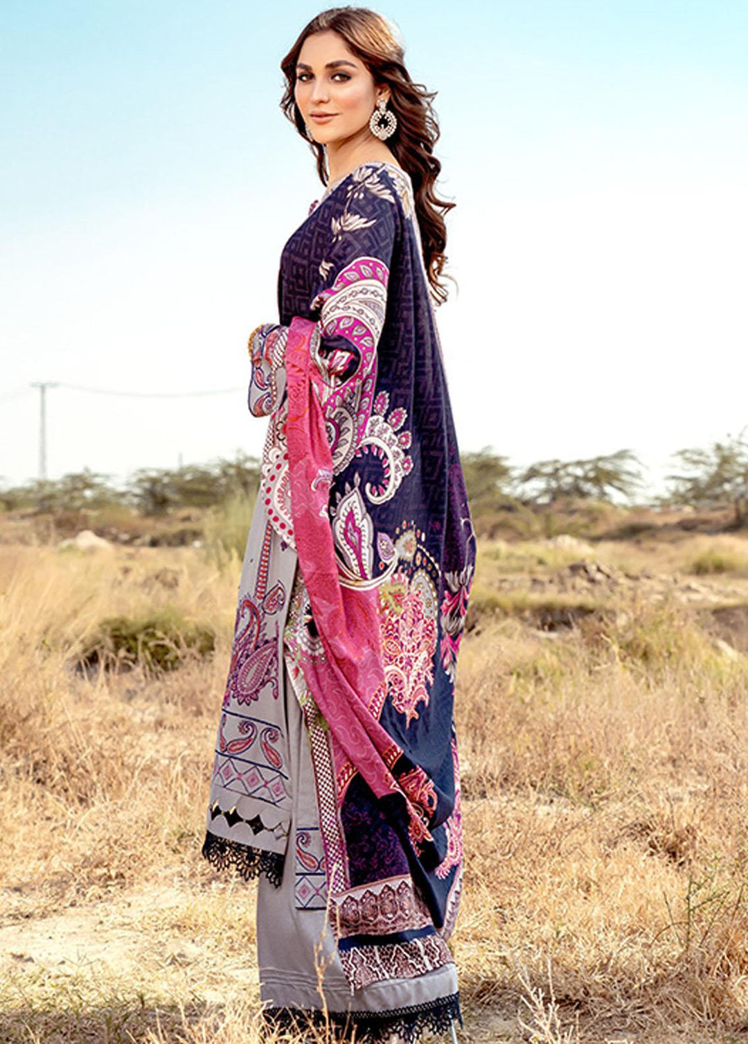 Riwaj By Banafsheh Embroidered Karandi Suits Unstitched 3 Piece BF22R BNK-02 - Winter Collection