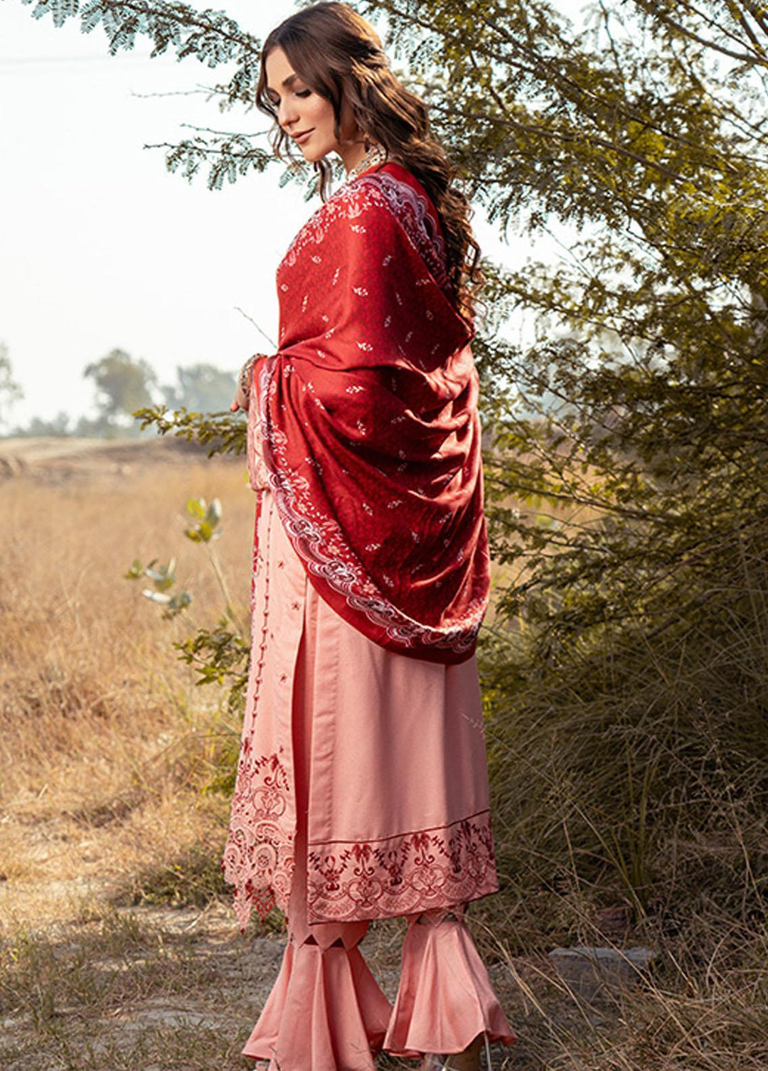 Riwaj By Banafsheh Embroidered Karandi Suits Unstitched 3 Piece BF22R BNK-07 - Winter Collection