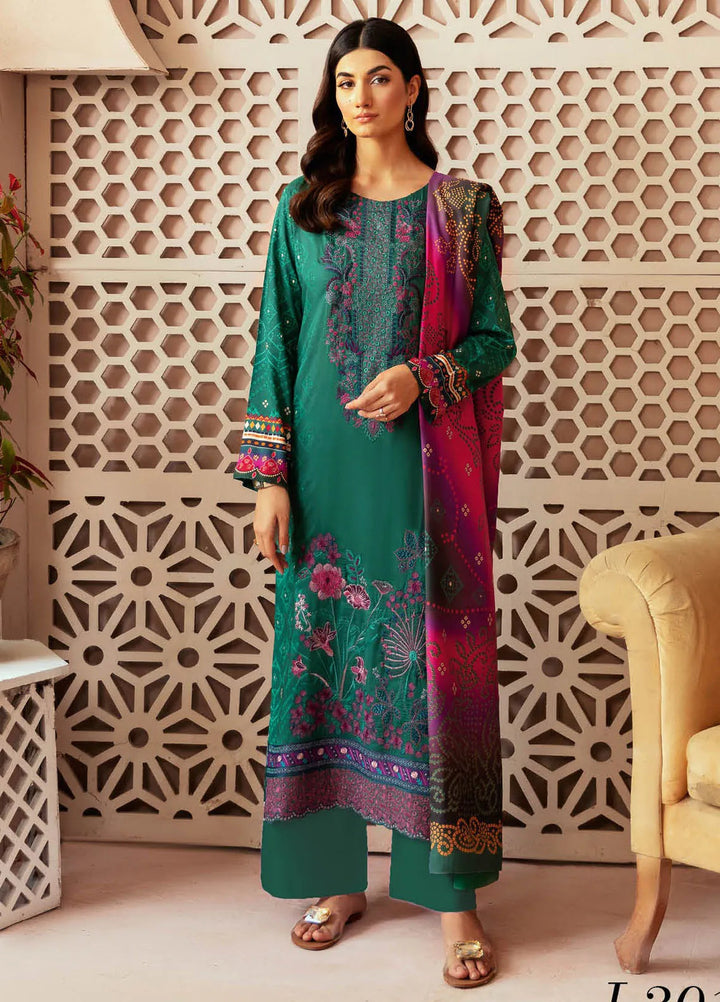 Riwaj by Ramsha Embroidered Viscose Suits Unstitched 3 Piece RSH24RJ J-301 - Winter Collection