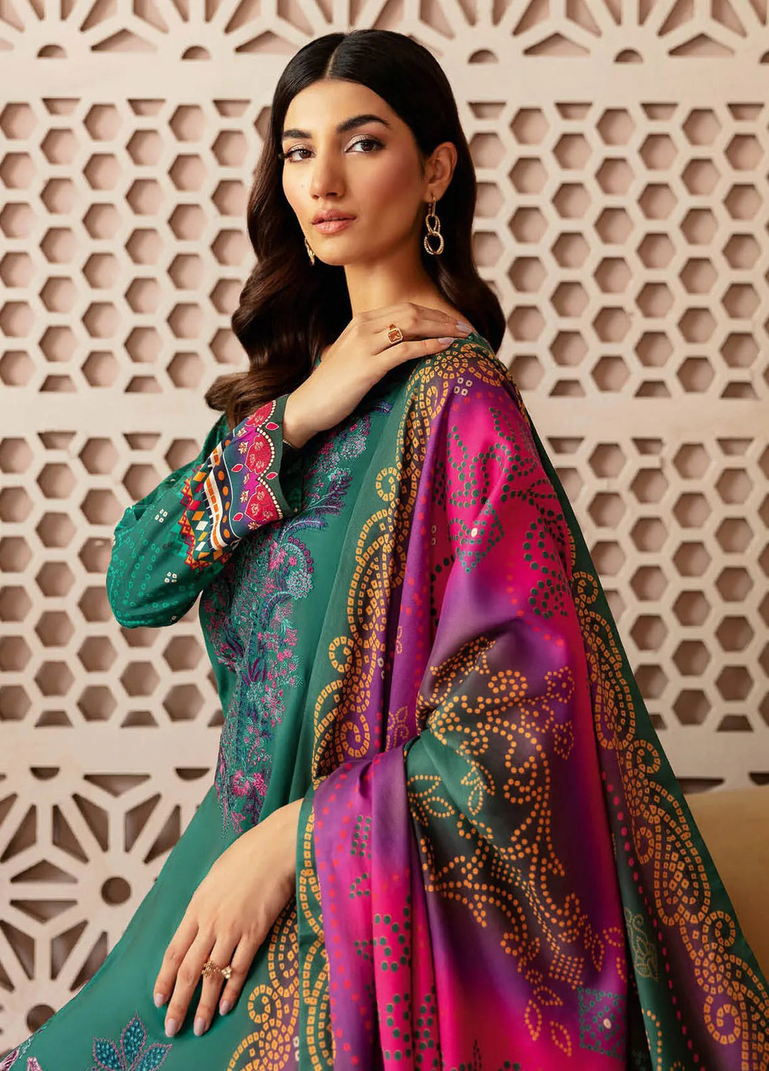 Riwaj by Ramsha Embroidered Viscose Suits Unstitched 3 Piece RSH24RJ J-301 - Winter Collection