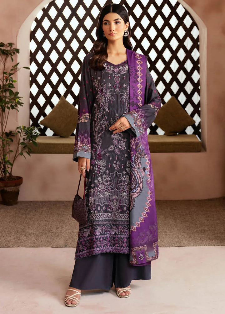 Riwaj by Ramsha Embroidered Viscose Suits Unstitched 3 Piece RSH24RJ J-303 - Winter Collection