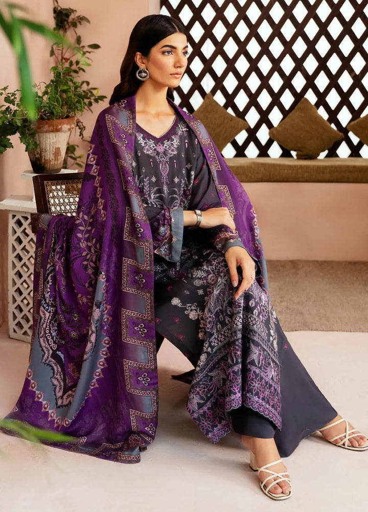 Riwaj by Ramsha Embroidered Viscose Suits Unstitched 3 Piece RSH24RJ J-303 - Winter Collection