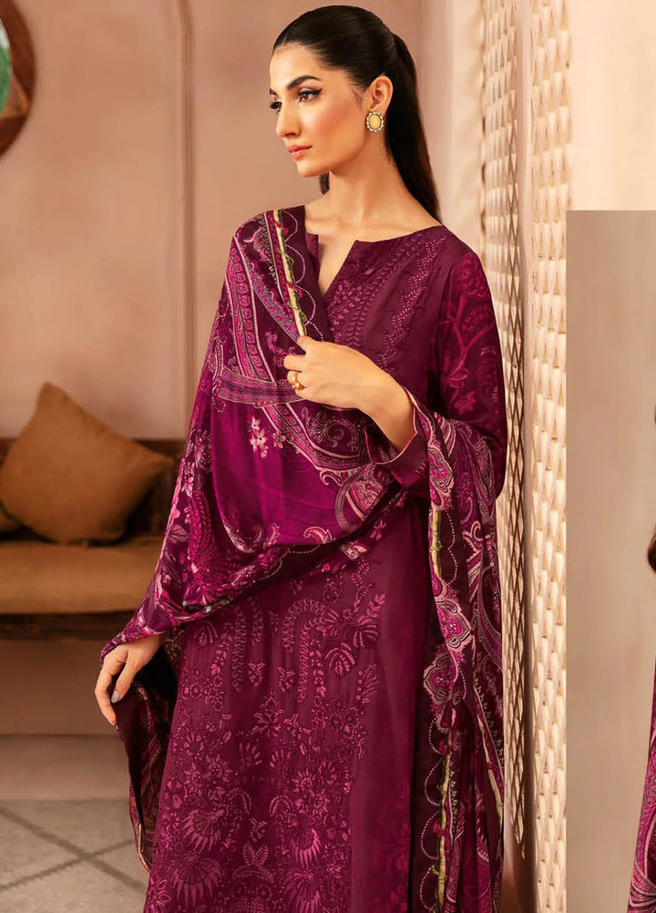 Riwaj by Ramsha Embroidered Viscose Suits Unstitched 3 Piece RSH24RJ J-306 - Winter Collection