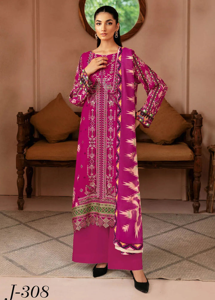 Riwaj by Ramsha Embroidered Viscose Suits Unstitched 3 Piece RSH24RJ J-308 - Winter Collection