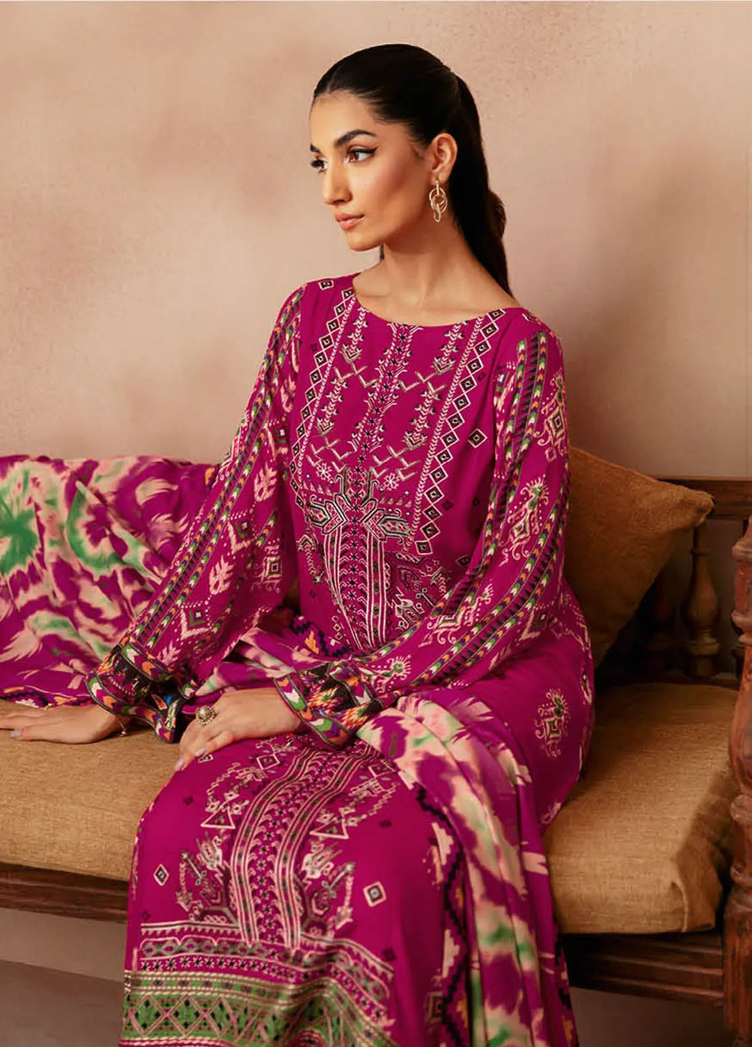 Riwaj by Ramsha Embroidered Viscose Suits Unstitched 3 Piece RSH24RJ J-308 - Winter Collection