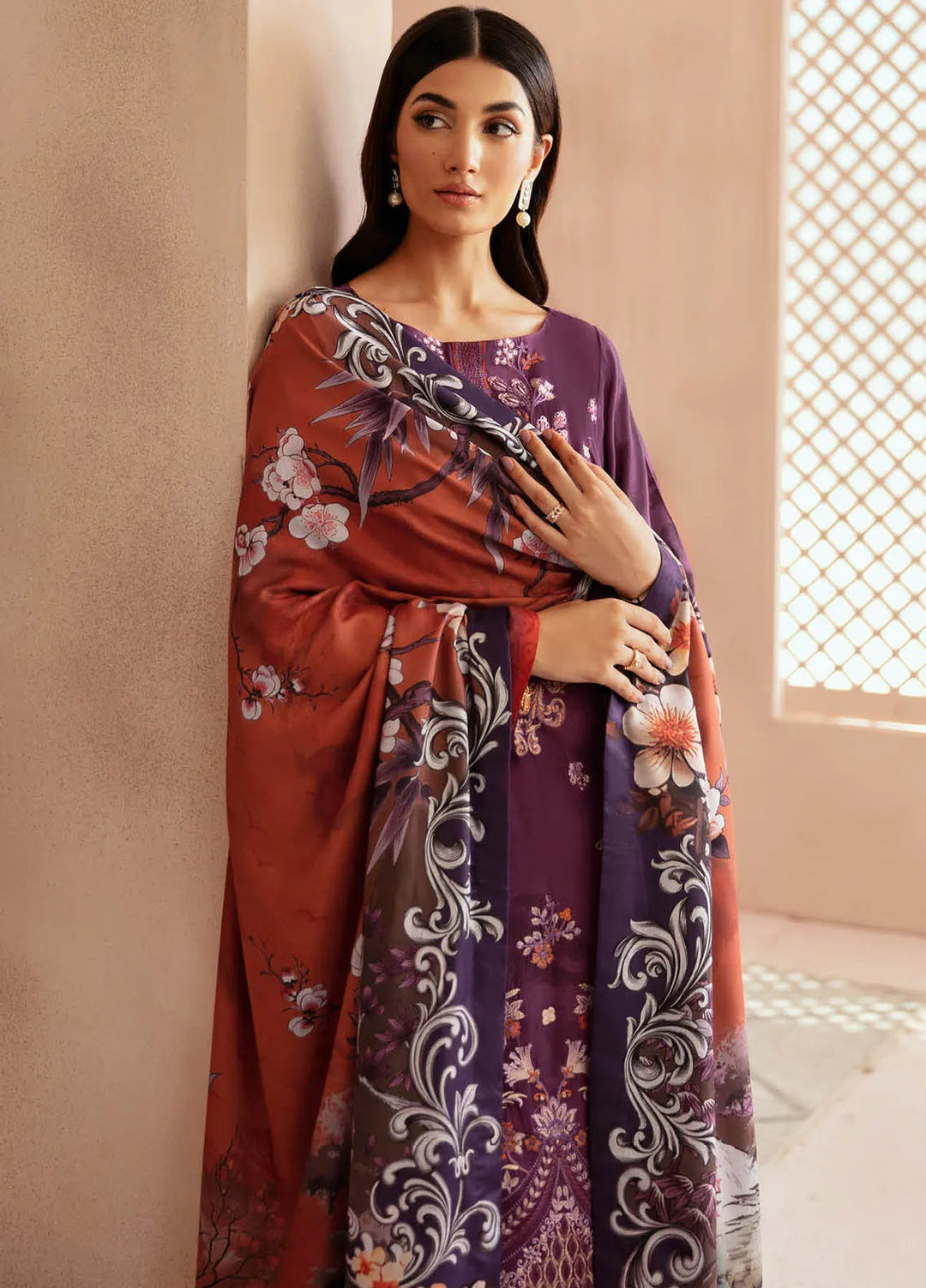 Riwaj by Ramsha Embroidered Viscose Suits Unstitched 3 Piece RSH24RJ J-309 - Winter Collection